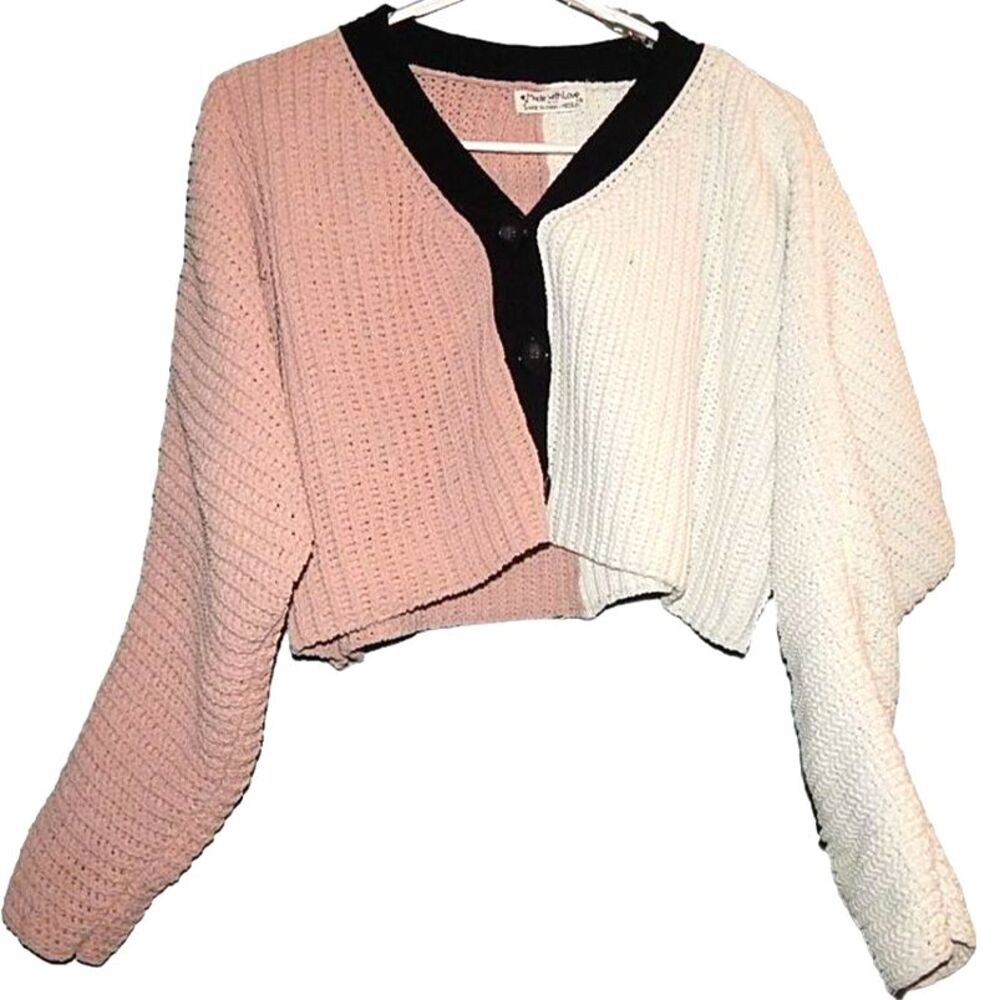 Made With Love by FCT women medium chunky knit crop cardigan